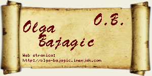Olga Bajagić vizit kartica